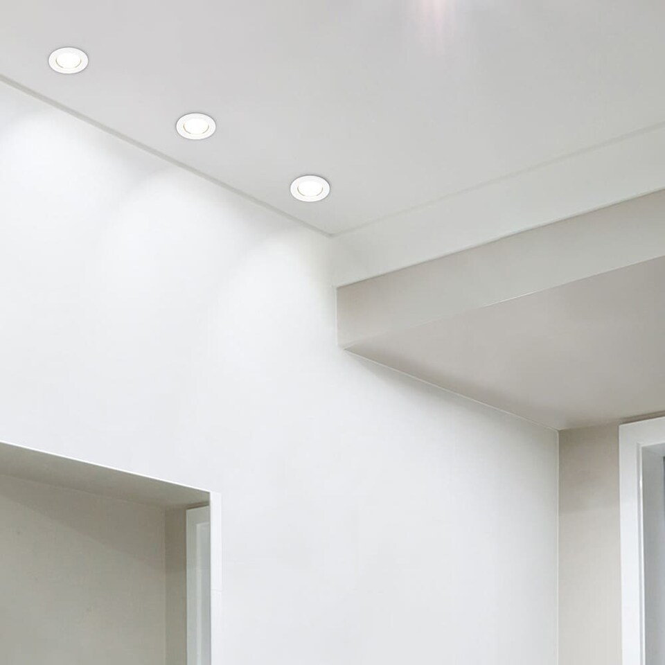 image 1 of ValueLights Downlight Fire Rated White Ceiling Light Fitting Single Pack