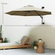 image 7 of Outsunny Sun Parasol with Vent, Wall Umbrella for Patio, Garden, Pool Brown | Khaki