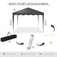 image 8 of Outsunny 3x3(m) Pop Up Gazebo Marquee Tent for Garden w/ Carry Bag Grey