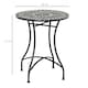 image 7 of Outsunny Mosaic Side Table Bistro Coffee Table for Garden Patio Balcony Grey
