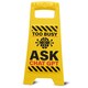 image 1 of Desk Warning Sign - Too Busy Ask Chat GPT