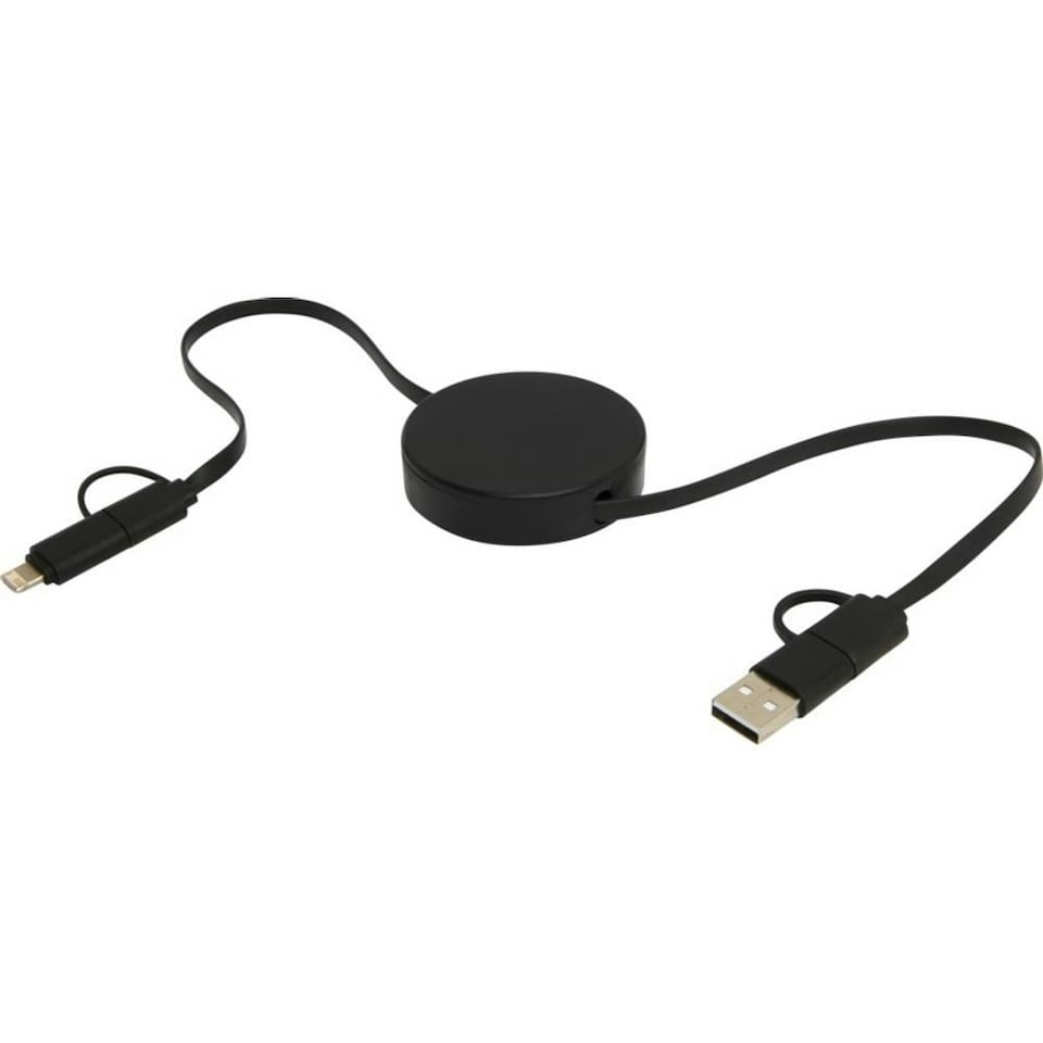 image 1 of Citala Recycled Plastic 5 in 1 Charging Cable - Solid Black - One Size