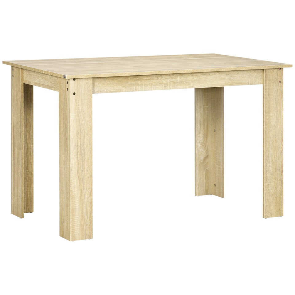 image 1 of HOMCOM Dining Table for 4-6 People, Wood Effect Tabletop
