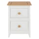 image 2 of Capri, 2 Drawer Petite Bedside Cabinet White