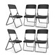 image 5 of 5Ft Rattan Effect Garden Folding Table and Chairs Garden Set - Black | Black | 7