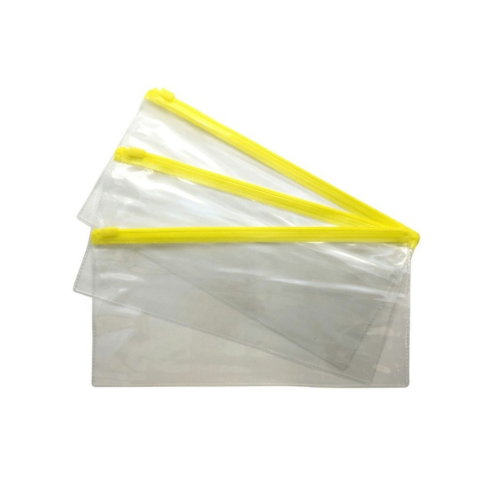 image 1 of Pack of 12 DL Yellow Zip Zippy Bags