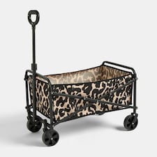 OHS Printed Foldable Camping Trolly Outdoor Garden Cart Shopping