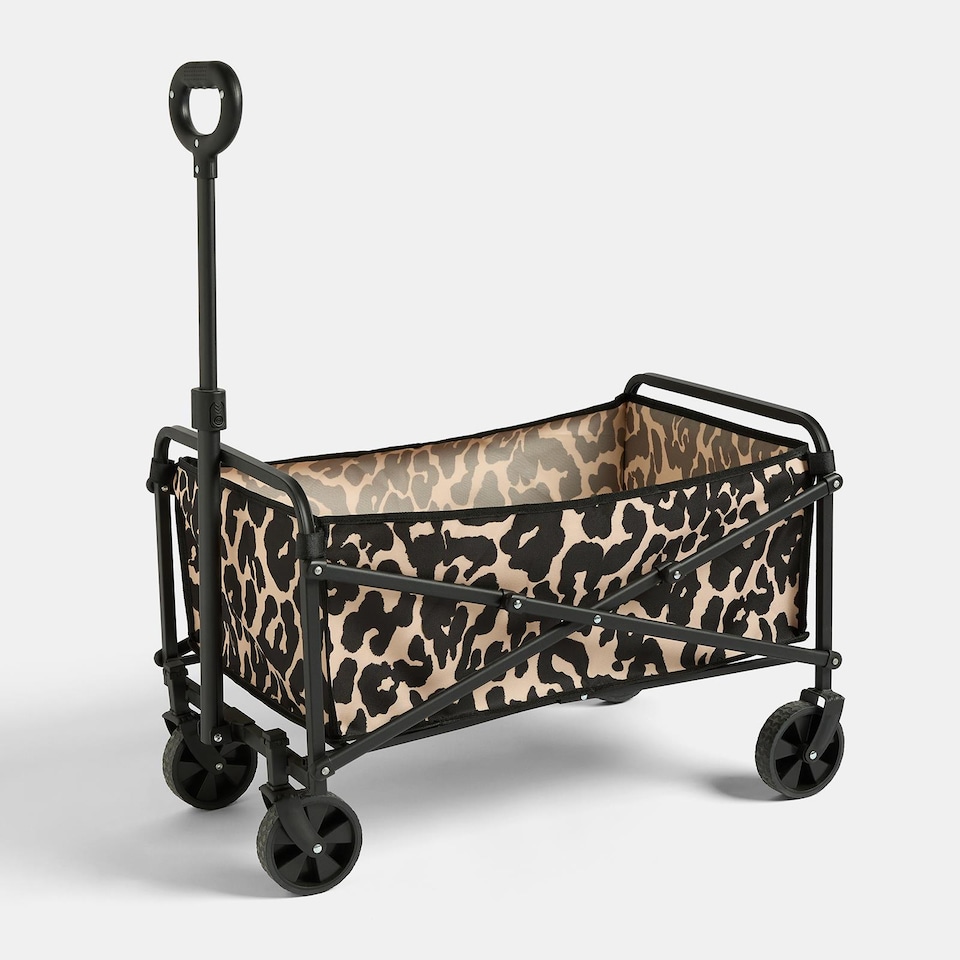 image 1 of OHS Printed Foldable Camping Trolly Outdoor Garden Cart Shopping