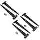image 1 of 16in / 400mm Heavy Duty T Tee Hinges For Shed + Garden Gates Black Finish 6pc