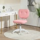image 2 of Vinsetto Vanity Task Chair with Adjustable Height, Armless, Pink