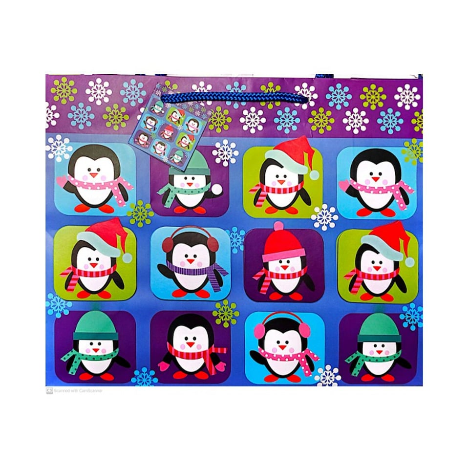 Unique Party Penguin Gift Bag - Multicoloured - One Size