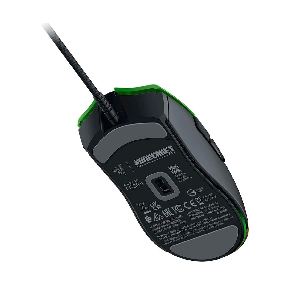 image 1 of Cobra Minecraft Edition - Lightweight Wired Gaming Mouse - 8500 DPI Sensor (58g, Optical Mouse Switches 3th Gen, Chroma Lighting with Gradient Underglow, Speedflex Cable) Minecraft