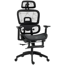 HOMCOM Ergonomic Office Chair Swivel Computer Chair with 3D Armrest Black