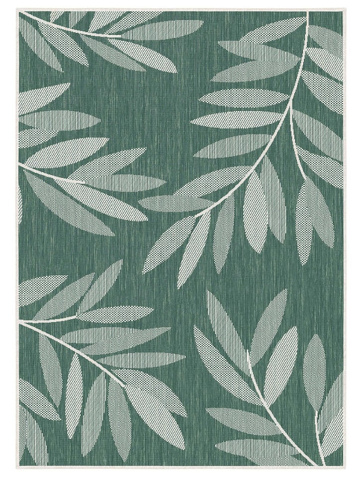 image 1 of Reversible Outdoor Rugs in Trailing Leaves Design Duo Weave Collection