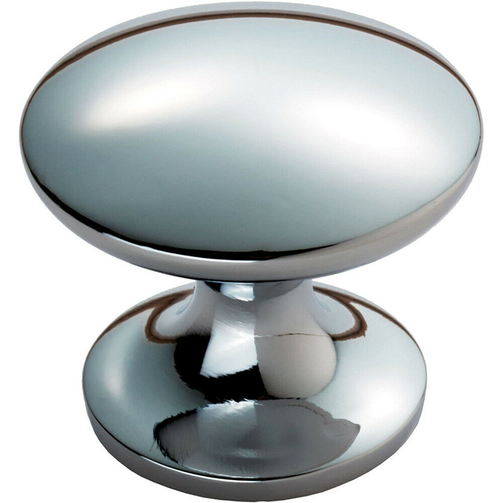 Loops Fingertip Cabinet Door Knob 30mm Diameter Polished Chrome Cupboard Handle
