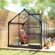 image 2 of Outsunny 6x6ft Walk-In Polycarbonate Greenhouse Plant Grow Galvanized