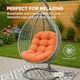 image 4 of Homescapes Burnt Orange Round Egg Chair Swing Cushion