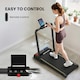 image 6 of SPORTNOW Folding Treadmill Under Desk Walking Pad with Incline, Black