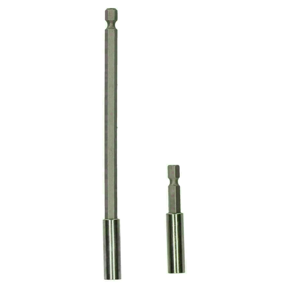 image 1 of 2pc magnetic bit screwdriver hex adaptor power bit extension 60mm - 150mm TE627