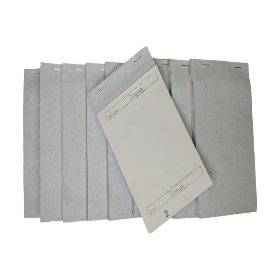 image 1 of Pack of 10 95mm x 170mm White Duplicate with Carbon Restaurant Pads