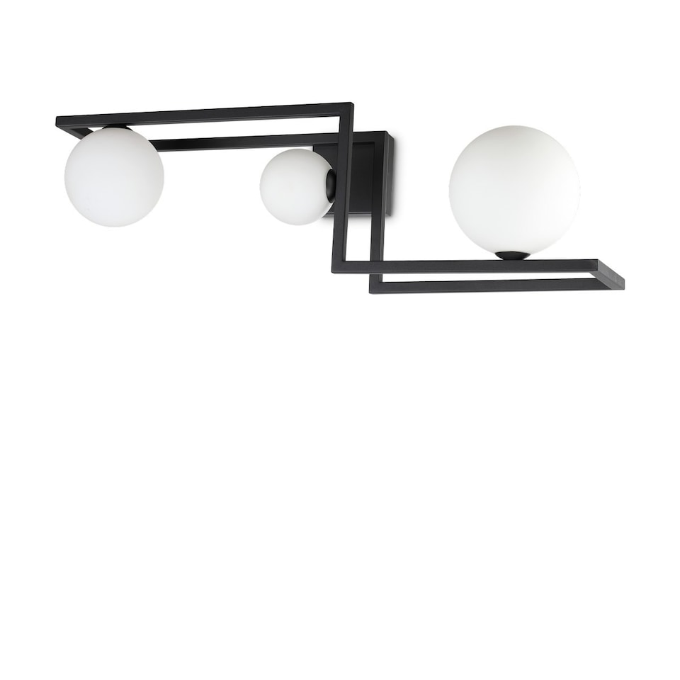 image 1 of ANGOLO 3 Light Globe Ceiling Light Black