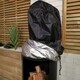 image 5 of 1.4m Tall Outdoor Garden Patio Chiminea Log Burner Fire Pit with Log Store & Cover