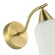 image 3 of Traditional Switched Downlight Wall Light in Antique Brass with Opal Glass Shade