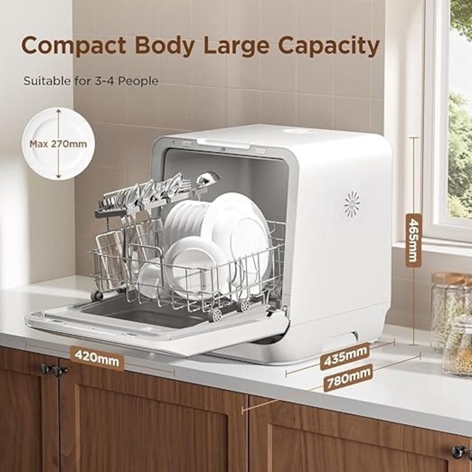 image 1 of Comfee Mini Plus Dishwasher with Built-in 6L Water Tank Hygiene Wash