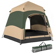 Outsunny Double Layer Pop Up Tent with Rainfly, Portable Camping Shelter | Green