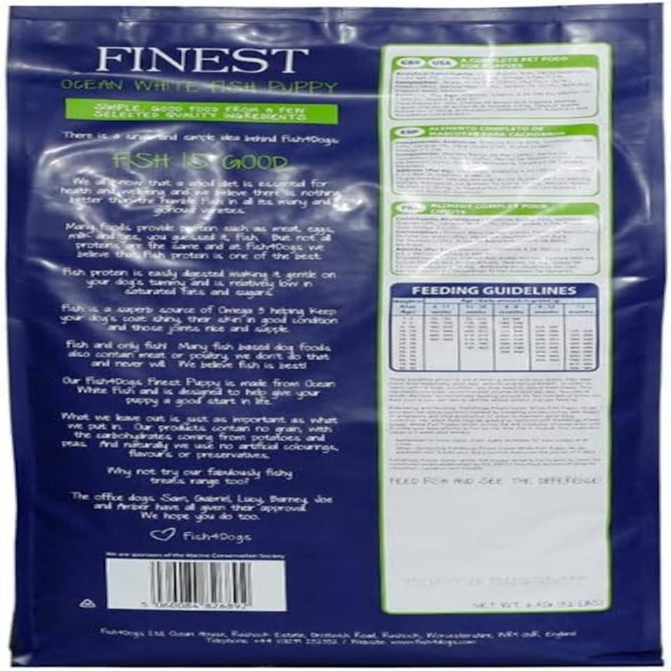 image 1 of Fish4Dogs Finest Complete Small-Bite White Fish Dry Mix for Puppy, 1.5 kg