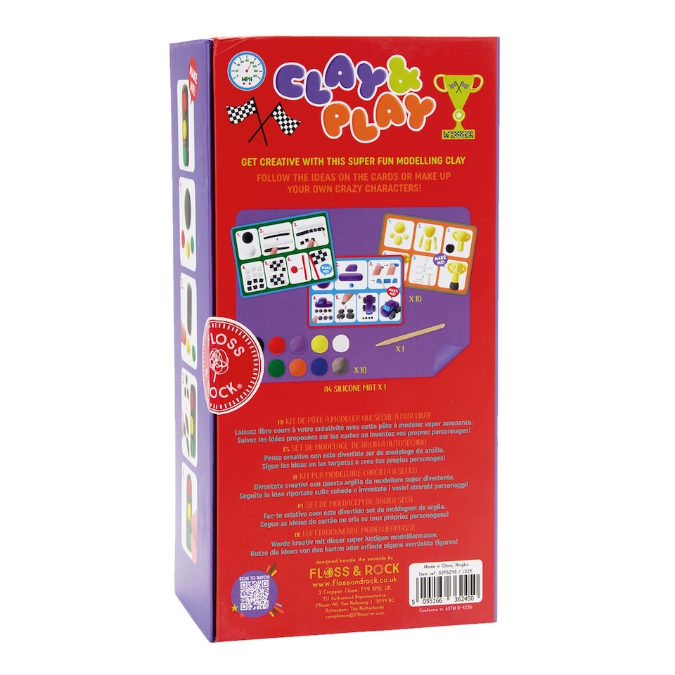 image 1 of Floss & Rock Clay & Play Modelling Kit - Cars