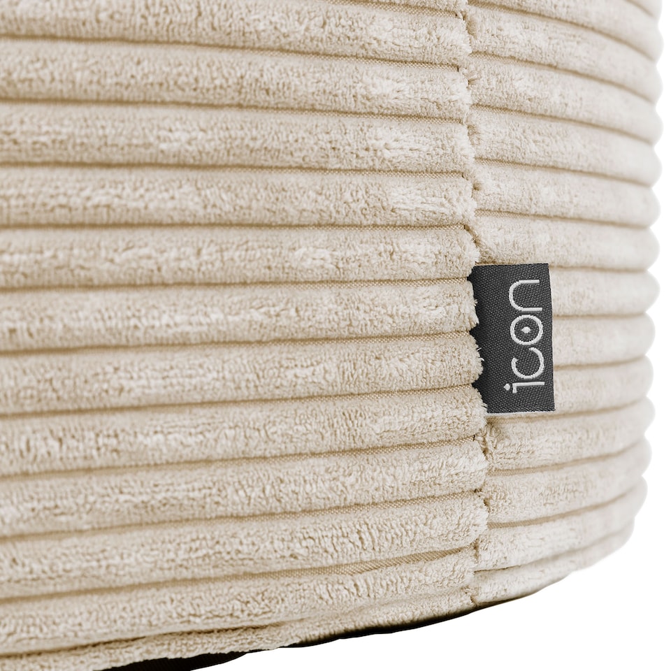 image 1 of Milano Beanbag Footstool Corduroy Natural Beige