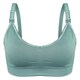 image 2 of Soft & Comfortable Wireless Nursing Bra with Easy Open Clips - Large / Green