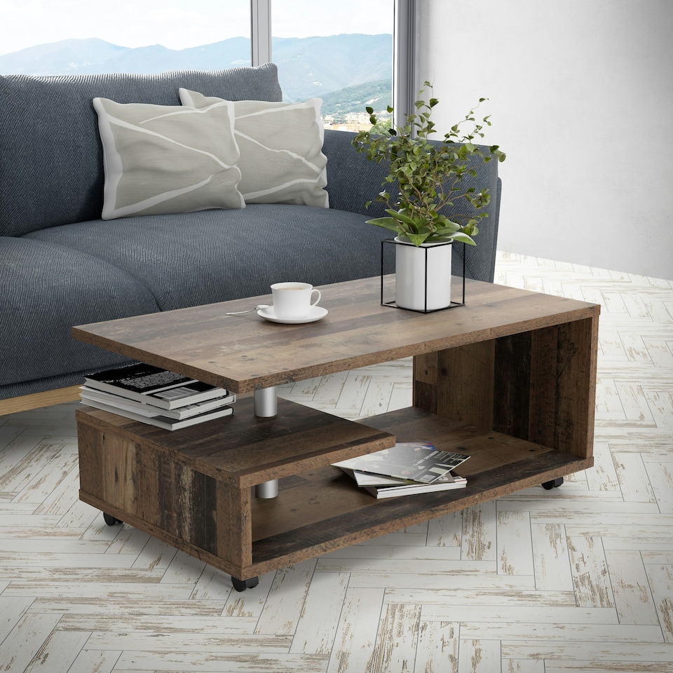 image 1 of Bailey Coffee Table in Old Vintage Wood