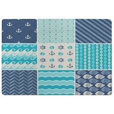 Nautical Tiles (Rug) Blue | XL: 160x230cm