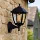 image 3 of CGC MYRA Large Black Outdoor Wall Lantern Light with Clear Diffuser IP44 Polycarbonate Coastal