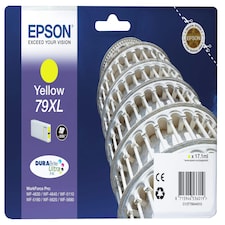 Epson 79XL Leaning Tower Of Pisa Yellow Genuine, XL High Yield Ink Cartridge DuraBrite Ultra
