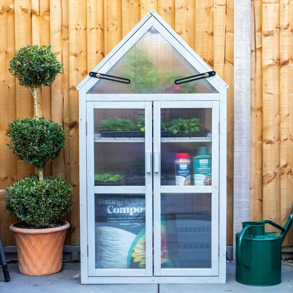image 1 of Grow It Wooden Growhouse Dove Grey | Grey | Dove Grey | 1 x Growhouse | 1