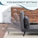 image 5 of HOMCOM Click Clack Chair Bed Settee for Living Room, Guest Room, Grey