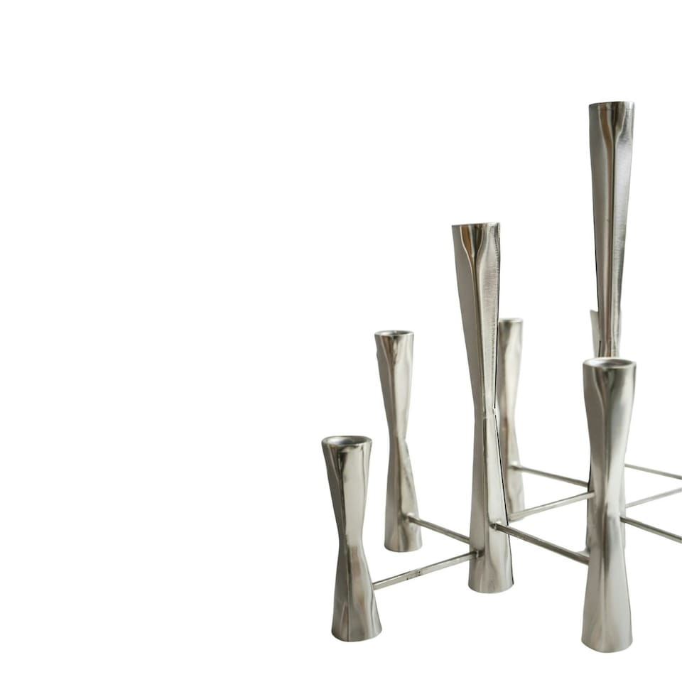 image 1 of Parker 11 Piece Candle Centerpiece - Mild Steel - L27 x W51.5 x H42 cm - Black | Black | 1