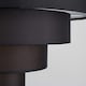 image 5 of ValueLights Pair Modern 4 Tier Black Fabric Ceiling Pendant Shades | Black