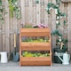 image 7 of Outsunny 3 Tier Raised Garden Bed Wooden Elevated Planter Box Kit, Brown