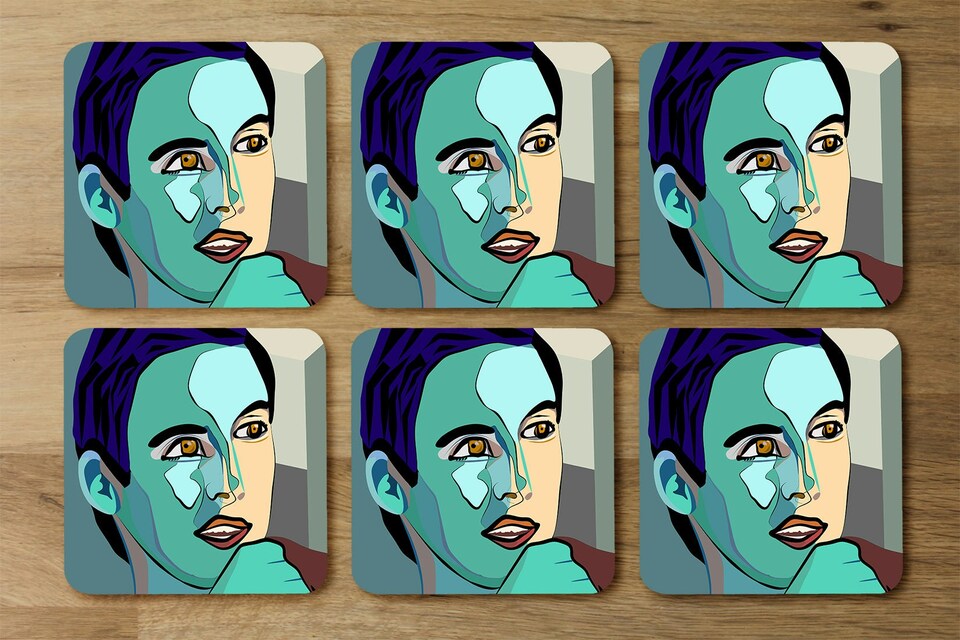 image 1 of thoughtful boy (Placemat & Coaster Set)