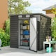 image 2 of Outsunny 6.3 x 4.3FT Garden Shed, Galvanised Metal Shed, Easy to Assemble, Outdoor Tool Storage Shed with Pent Roof, Lockable Door and 2 Vents, Grey | Grey | 1