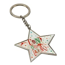 Star Shaped Congratulation Keyring