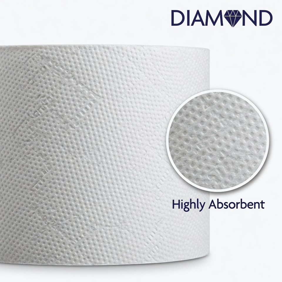 image 1 of White Centrefeed Paper Rolls, 2-Ply Quilted & Embossed – Super Absorbent & Extra Strong, 6-Roll Pack for Kitchen, Garage, Restaurant & Commercial Cleaning