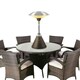 image 2 of Halogen Bulb Electric Infrared Table Top Heater Brown Base 2.1kW IP44