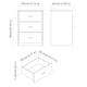 image 5 of White 3-Drawer Bedside Table | White | Accent Colour: Black | 1