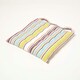 image 1 of Homescapes Seat Pad Luxury 100% Cotton Stripe Indoor Outdoor Garden Dining Cushion Green | 40 x 40 cm