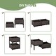 image 4 of Outsunny 2-Piece Raised Garden Bed Planter Box for Flowers, Vegetables, Herbs